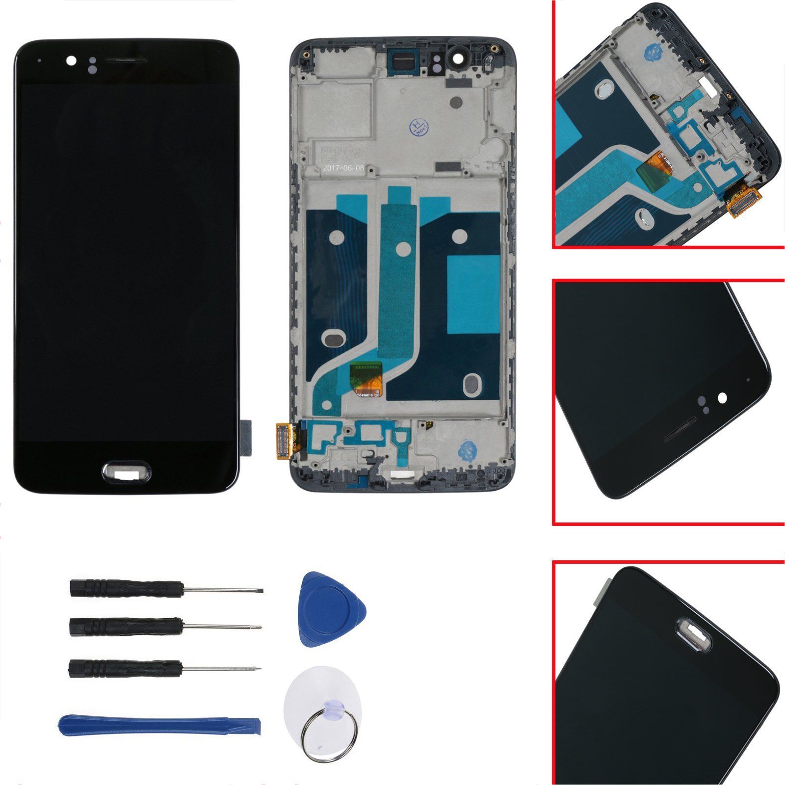 LCD Display Touch Screen Frame Digitizer Assembly + Tools for Oneplus 5 A5000